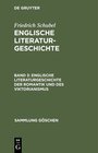 Buchcover Friedrich Schubel: Englische Literaturgeschichte / Englische Literaturgeschichte der Romantik und des Viktorianismus