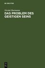 Buchcover Das Problem des geistigen Seins