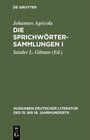 Buchcover Die Sprichwörtersammlungen I/II