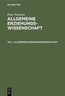 Buchcover Allgemeine Erziehungswissenschaft