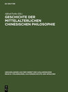 Buchcover Geschichte der mittelalterlichen chinesischen Philosophie