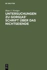 Buchcover Untersuchungen zu Gorgias' Schrift über das Nichtseiende