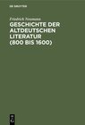 Buchcover Geschichte der altdeutschen Literatur (800 bis 1600)
