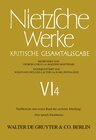 Buchcover Friedrich Nietzsche: Nietzsche Werke. Abteilung 6 / Nachbericht zum ersten Band der sechsten Abteilung