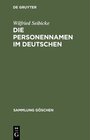 Buchcover Die Personennamen im Deutschen