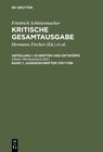 Buchcover Friedrich Schleiermacher: Kritische Gesamtausgabe. Schriften und Entwürfe / Jugendschriften 1787-1796