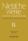 Buchcover Friedrich Nietzsche: Nietzsche Werke. Abteilung 2 / Philologische Schriften