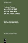 Buchcover Grundlegung, Wirtschaftskreislauf