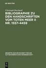 Buchcover Bibliographie zu den Handschriften vom Toten Meer II Nr. 1557–4459