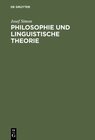 Buchcover Philosophie und linguistische Theorie