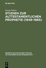 Buchcover Studien zur alttestamentlichen Prophetie (1949–1965)