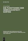 Buchcover Die Funktionen der Gebrauchstextsorten