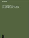 Buchcover Forma et subtilitas