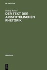 Buchcover Der Text der aristotelischen Rhetorik