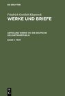 Buchcover Friedrich Gottlieb Klopstock: Werke und Briefe. Abteilung Werke VII:... / Die deutsche Gelehrtenrepublik