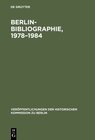 Buchcover Berlin-Bibliographie, 1978–1984