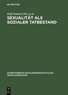 Buchcover Sexualität als sozialer Tatbestand