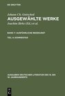 Buchcover Johann Ch. Gottsched: Ausgewählte Werke. Ausführliche Redekunst / Ausführliche Redekunst. Kommentar