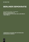Buchcover Berliner Demokratie / Hauptstadt im Nachkriegsdeutschland und Land Berlin <1945–1985>