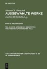 Buchcover Johann Ch. Gottsched: Ausgewählte Werke. Weltweisheit / Erste Gründe der gesammten Weltweisheit (Praktischer Teil)