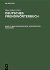 Buchcover Deutsches Fremdwörterbuch / Quellenverzeichnis, Wortregister, Nachwort