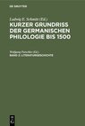 Buchcover Kurzer Grundriß der germanischen Philologie bis 1500 / Literaturgeschichte