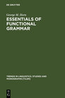 Buchcover Essentials of Functional Grammar