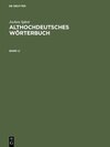Buchcover Althochdeutsches Wörterbuch