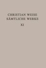 Buchcover Christian Weise: Sämtliche Werke / Lustspiele II