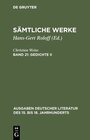 Buchcover Christian Weise: Sämtliche Werke / Gedichte II