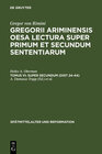 Buchcover Gregor von Rimini: Gregorii Ariminensis OESA Lectura super Primum et Secundum Sententiarum / Super Secundum (Dist 24-44)