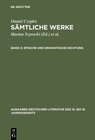 Buchcover Daniel Czepko: Sämtliche Werke / Epische und dramatische Dichtung