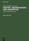Buchcover Johann Wolfgang von Goethe: Goethe - Begegnungen und Gespräche / 1800-1805