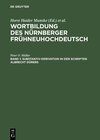 Buchcover Wortbildung des Nürnberger Frühneuhochdeutsch / Substantiv-Derivation in den Schriften Albrecht Dürers