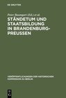 Buchcover Ständetum und Staatsbildung in Brandenburg-Preußen