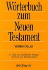 Buchcover Griechisch-deutsches Wörterbuch zu den Schriften des Neuen Testaments und der frühchristlichen Literatur
