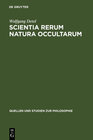 Buchcover Scientia rerum natura occultarum