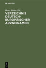 Buchcover Verzeichnis Deutsch-Europäischer Arzneinamen
