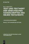 Buchcover Text und Textwert der griechischen Handschriften des Neuen Testaments.... / 1: Die Auswertung (P23–999). 2: Die Auswertu