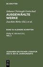 Buchcover Johann Ch. Gottsched: Ausgewählte Werke. Kleinere Schriften / Kleinere Schriften. Zweiter Teil