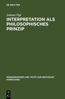 Buchcover Interpretation als philosophisches Prinzip