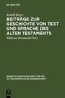Buchcover Beiträge zur Geschichte von Text und Sprache des Alten Testaments