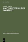 Buchcover Kants Kriterium der Wahrheit