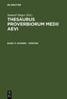 Buchcover Thesaurus proverbiorum medii aevi / Sommer - Tröster