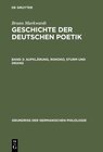 Buchcover Bruno Markwardt: Geschichte der deutschen Poetik / Aufklärung, Rokoko, Sturm und Drang