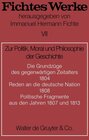 Buchcover Johann G. Fichte: Werke / Zur Politik, Moral und Philosophie der Geschichte