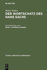 Buchcover Walter Tauber: Der Wortschatz des Hans Sachs / Untersuchungen