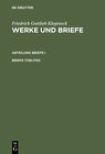 Buchcover Friedrich Gottlieb Klopstock: Werke und Briefe. Abteilung Briefe I / Briefe 1738-1750