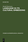 Buchcover Language in Its Cultural Embedding