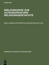 Buchcover Bibliographie zur alteuropäischen Religionsgeschichte / 1970–1975